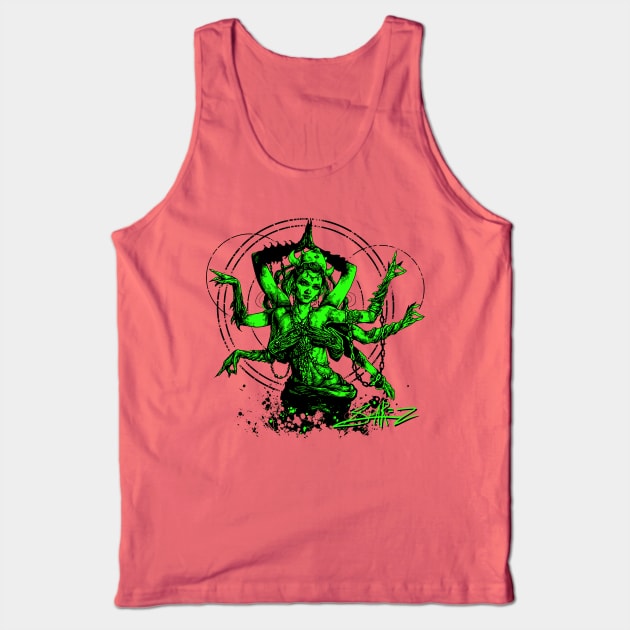 Kali Goddess Green Tank Top by SuarezArt